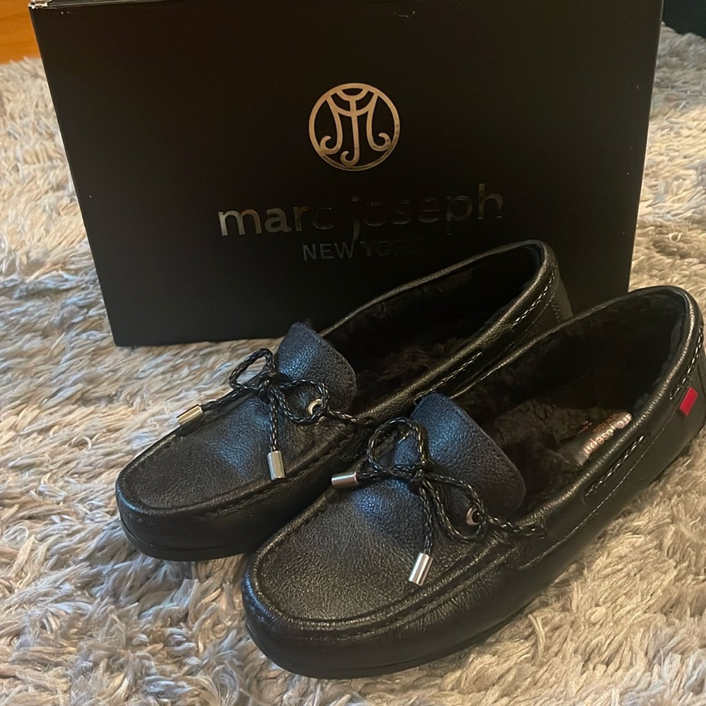 Marc Joseph black leather original moccasin